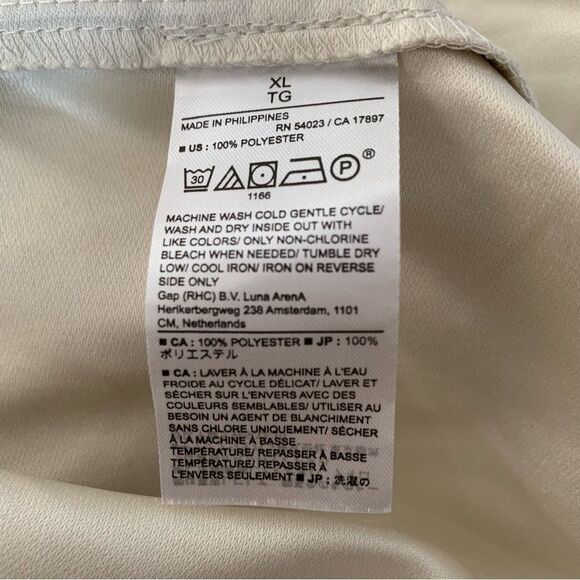 Banana Republic Factory Vegan Suede Button Up Shirt Women's Stone Ivory XL New - Picture 11 of 13